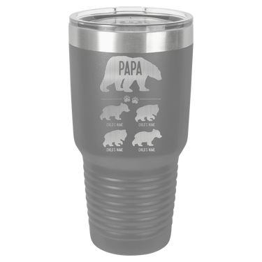 Papa Bear w/ 4 Cubs 30oz Ringneck Tumbler